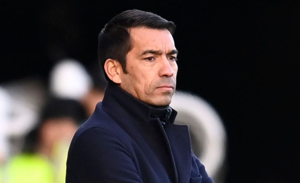 LIVINGSTON, SCOTLAND - NOVEMBER 28: Rangers manager Gio Van Bronckhorst during a Cinch Premiership match between Livingston and Rangers at Toni Macaroni Arena, on November 28, 2021, in Livingston, Scotland.  (Photo by Rob Casey / SNS Group)