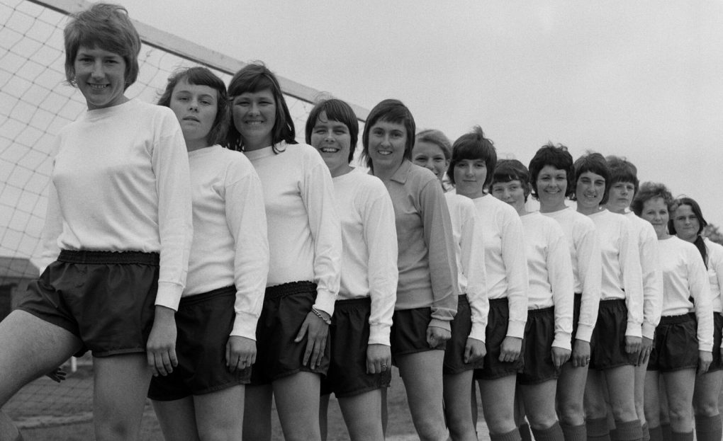 Southampton Ladies Football Club ahead of the inaugural Women's FA Cup final in 1971